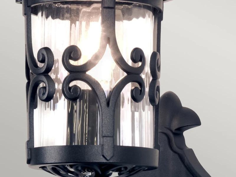 Elstead Lighting Außen Wandlaterne HEREFORD Aus Alu Im Landhausstil, Schwarz Höhe 42cm 7 Elstead Lighting Außen Wandlaterne HEREFORD Aus Alu Im Landhausstil, Schwarz Höhe 42cm – Bild 5