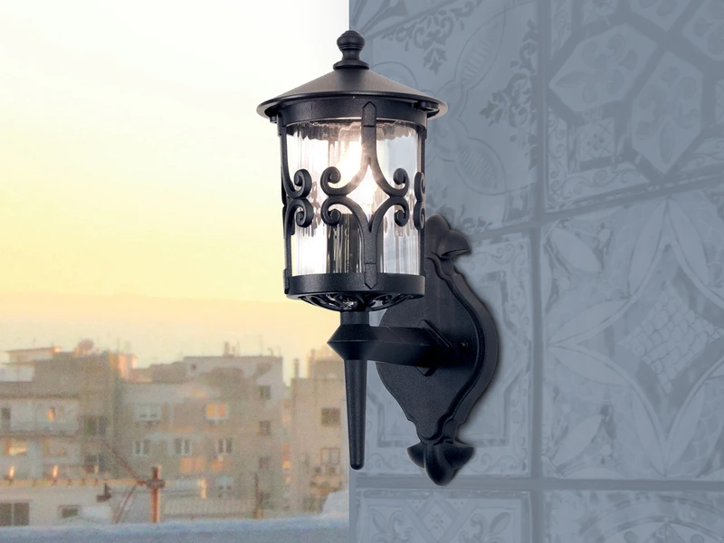 Elstead Lighting Außen Wandlaterne HEREFORD Aus Alu Im Landhausstil, Schwarz Höhe 42cm 3 Elstead Lighting Außen Wandlaterne HEREFORD Aus Alu Im Landhausstil, Schwarz Höhe 42cm