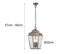 Elstead Lighting Außenhängeleuchte MANSION HOUSE Im Landhausstil, Altmessing Ø22cm -Bestes Beleuchtungs Geschäft aussenhaengeleuchte mansion house im landhausstil 1 3
