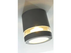 Lutec Außenleuchte FOCUS, Aluguss Anthrazit, IP44, Ø 10cm, Wandleuchte / Deckenleuchte -Bestes Beleuchtungs Geschäft aussenleuchte focus aluguss anthrazit ip44 10cm wa 2