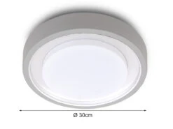 Lutec Außenleuchte Für Decke & Wand ORIGO Aluminiumguss Silber, Ø30cm - IP54 -Bestes Beleuchtungs Geschäft aussenleuchte fuer decke wand origo aluminiumguss 1 2