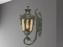 Elstead Lighting Außenwandlaterne PHILADELPHIA Jugendstil Mit Amberglas, Höhe 53cm -Bestes Beleuchtungs Geschäft aussenwandlaterne philadelphia jugendstil mit ambe 2