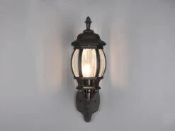 Trio Leuchten Außenwandleuchte ELVO Laterne Stehend, Aluminium Schwarz Höhe 49cm -Bestes Beleuchtungs Geschäft aussenwandleuchte elvo laterne stehend aluminium s 4