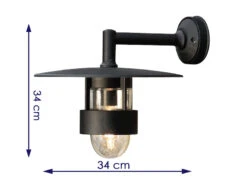 Konstsmide Außenwandleuchte FREJA, Alu Schwarz, H 40cm, Hausbeleuchtung Modern -Bestes Beleuchtungs Geschäft aussenwandleuchte freja alu schwarz h 40cm hausbel 1