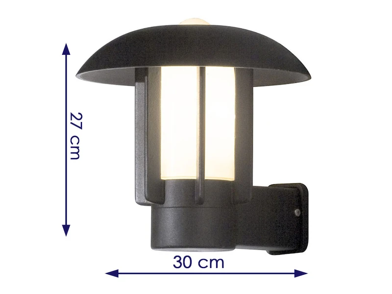 Konstsmide Außenwandleuchte HEIMDAL, Aluminium Schwarz / Glas Opal, E27 Fassung, IP44 5 Konstsmide Außenwandleuchte HEIMDAL, Aluminium Schwarz / Glas Opal, E27 Fassung, IP44 – Bild 3