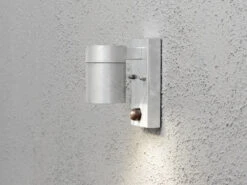Konstsmide Außenwandleuchte MODENA Downlight Aus Stahl Mit Bewegungsmelder, Höhe 14cm