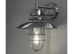 Konstsmide Außenwandleuchte / Wandlampe SORRENTO In Edelstahl, Laterne Außen IP44