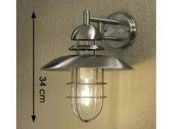 Konstsmide Außenwandleuchte / Wandlampe SORRENTO In Edelstahl, Laterne Außen IP44 -Bestes Beleuchtungs Geschäft aussenwandleuchte wandlampe sorrento in edelstahl 1 1