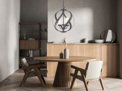 MeineWunschleuchte Außergewöhnliche LED Pendelleuchte Für Innen & Außen, 3-flammig Ø40,7cm