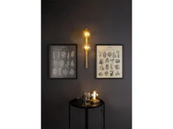 MeineWunschleuchte Außergewöhnliche LED Wandlampe Messing 2 Flammig - Glaskugel Amber -Bestes Beleuchtungs Geschäft aussergewoehnliche led wandlampe messing 2 flammig 5