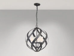 QUINTIESSE Außergewöhnliche Pendelleuchte BLACKSMITH Für Innen & Außen, 4-flammig Ø50cm -Bestes Beleuchtungs Geschäft aussergewoehnliche pendelleuchte blacksmith fuer i 13