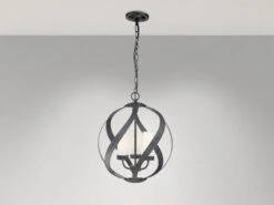 QUINTIESSE Außergewöhnliche Pendelleuchte BLACKSMITH Für Innen & Außen, 3-flammig Ø40,7cm -Bestes Beleuchtungs Geschäft aussergewoehnliche pendelleuchte blacksmith fuer i 29