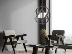 QUINTIESSE Außergewöhnliche Pendelleuchte BLACKSMITH Für Innen & Außen, 3-flammig Ø40,7cm -Bestes Beleuchtungs Geschäft aussergewoehnliche pendelleuchte blacksmith fuer i 34