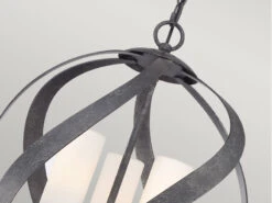 QUINTIESSE Außergewöhnliche Pendelleuchte BLACKSMITH Für Innen & Außen, 3-flammig Ø40,7cm -Bestes Beleuchtungs Geschäft aussergewoehnliche pendelleuchte blacksmith fuer i 35