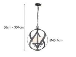 QUINTIESSE Außergewöhnliche Pendelleuchte BLACKSMITH Für Innen & Außen, 3-flammig Ø40,7cm -Bestes Beleuchtungs Geschäft aussergewoehnliche pendelleuchte blacksmith fuer i 38