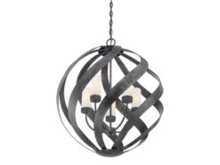 QUINTIESSE Außergewöhnliche Pendelleuchte BLACKSMITH Für Innen & Außen, 5-flammig Ø66,4cm -Bestes Beleuchtungs Geschäft aussergewoehnliche pendelleuchte blacksmith fuer i 44