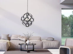 QUINTIESSE Außergewöhnliche Pendelleuchte BLACKSMITH Für Innen & Außen, 5-flammig Ø66,4cm -Bestes Beleuchtungs Geschäft aussergewoehnliche pendelleuchte blacksmith fuer i 47