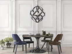 QUINTIESSE Außergewöhnliche Pendelleuchte BLACKSMITH Für Innen & Außen, 5-flammig Ø66,4cm -Bestes Beleuchtungs Geschäft aussergewoehnliche pendelleuchte blacksmith fuer i 48