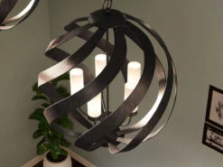 QUINTIESSE Außergewöhnliche Pendelleuchte BLACKSMITH Für Innen & Außen, 5-flammig Ø66,4cm -Bestes Beleuchtungs Geschäft aussergewoehnliche pendelleuchte blacksmith fuer i 50