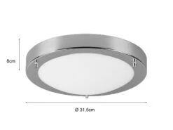 Trio Leuchten Bad Deckenleuchte CONDUS In Chrom Mit Glas Opal Weiß Ø 31,5cm - Badlampen -Bestes Beleuchtungs Geschäft bad deckenleuchte condus in chrom mit glas opal we 3