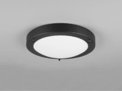 Trio Leuchten Bad Deckenleuchte CONDUS In Schwarz Mit Glas Weiß Ø 31,5cm, IP44 - Badlampen -Bestes Beleuchtungs Geschäft bad deckenleuchte condus in schwarz mit glas weiss 6