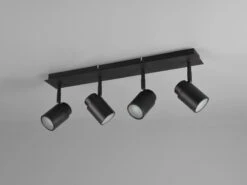 Trio Leuchten Badezimmerlampe ANGELO Deckenstrahler 4 Flammig Schwenkbar Schwarz -Bestes Beleuchtungs Geschäft badezimmerlampe angelo deckenstrahler 4 flammig sc 15