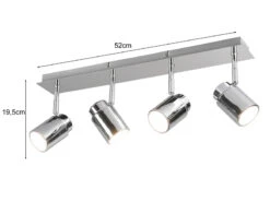 Trio Leuchten Badezimmerlampe ANGELO Deckenstrahler 4 Flammig Schwenkbar Chrom -Bestes Beleuchtungs Geschäft badezimmerlampe angelo deckenstrahler 4 flammig sc 3