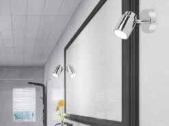 Trio Leuchten Badezimmerlampe ANGELO Wandstrahler 1 Flammig Schwenkbar In Chrom -Bestes Beleuchtungs Geschäft badezimmerlampe angelo wandstrahler 1 flammig schw 4