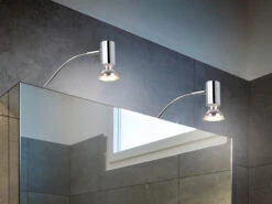 Trio Leuchten Badezimmerlampe GIADA In Chrom Für Spiegelschrank Mit Schwenkbarem Spot -Bestes Beleuchtungs Geschäft badezimmerlampe giada in chrom fuer spiegelschrank 4