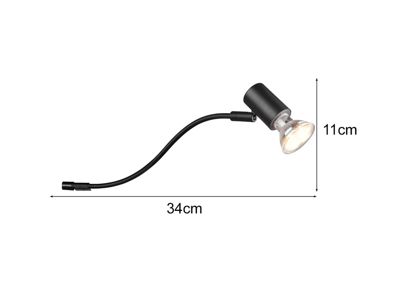 Trio Leuchten Badezimmerlampe GIADA In Schwarz Für Spiegelschrank Mit Schwenkbarem Spot 6 Trio Leuchten Badezimmerlampe GIADA In Schwarz Für Spiegelschrank Mit Schwenkbarem Spot – Bild 4