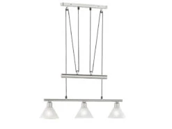 Trio Leuchten Balken Pendelleuchte STAMINA 3 Flammig Höhenverstellbar Silber Mit Opalglas -Bestes Beleuchtungs Geschäft balken pendelleuchte stamina 3 flammig hoehenverst 1