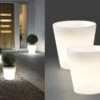 Konstsmide Beleuchteter Pflanzkübel 2er Set Outdoor LED Blumentopf Ø 37cm Terrassenleuchten -Bestes Beleuchtungs Geschäft beleuchteter pflanzkuebel 2er set outdoor led blum