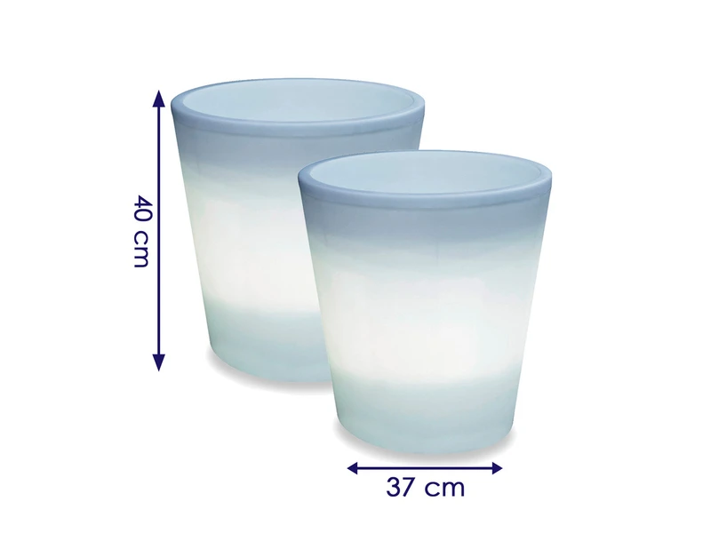 Konstsmide Beleuchteter Pflanzkübel 2er Set Outdoor LED Blumentopf Ø 37cm Terrassenleuchten 5 Konstsmide Beleuchteter Pflanzkübel 2er Set Outdoor LED Blumentopf Ø 37cm Terrassenleuchten – Bild 3