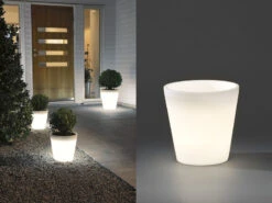 Konstsmide Beleuchteter Pflanzkübel Outdoor LED Blumentopf Ø 28cm Terrassenbeleuchtung