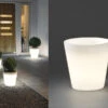 Konstsmide Beleuchteter Pflanzkübel Outdoor LED Blumentopf Ø 37cm Terrassenbeleuchtung