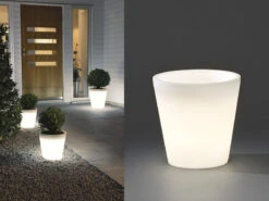 Konstsmide Beleuchteter Pflanzkübel Outdoor LED Blumentopf Ø 37cm Terrassenbeleuchtung