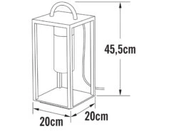 Konstsmide Bodenlaterne BOLOGNA Schwarz Aus Stahl Mit Klarglas, Höhe 45,5cm -Bestes Beleuchtungs Geschäft bodenlaterne bologna schwarz aus stahl mit klargla 3