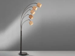 MeineWunschleuchte Bogenlampe 5flammig LED Dimmbar 190cm Groß, Metall Schwarz Lampenschirme Seegras 9 MeineWunschleuchte Bogenlampe 5flammig LED Dimmbar 190cm Groß, Metall Schwarz Lampenschirme Seegras -Bestes Beleuchtungs Geschäft bogenlampe 5flammig led dimmbar 190cm gross metall 2