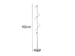 Trio Leuchten Coole LED Stehleuchte SYDNEY In Silber Chrom Höhe 162cm -Bestes Beleuchtungs Geschäft coole led stehleuchte sydney in silber chrom hoehe 3