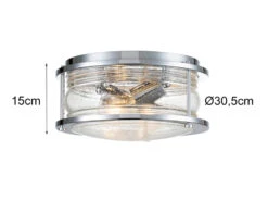 KICHLER Deckenleuchte ASHLAND BAY In Chrom Für Badezimmer & Wohnraum, Ø30,5cm -Bestes Beleuchtungs Geschäft deckenleuchte ashland bay in chrom fuer badezimmer 9