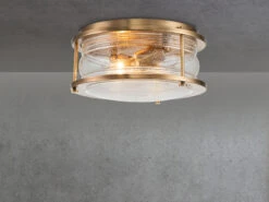 KICHLER Deckenleuchte ASHLAND BAY In Messing Für Badezimmer & Wohnraum, Ø30,5cm -Bestes Beleuchtungs Geschäft deckenleuchte ashland bay in messing fuer badezimm 2