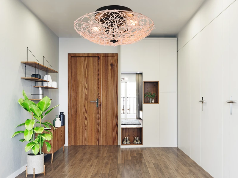 Reality Leuchten Deckenleuchte LOVIS Rattan Geflecht Natur Im Boho Stil Ø 40cm 9 Reality Leuchten Deckenleuchte LOVIS Rattan Geflecht Natur Im Boho Stil Ø 40cm – Bild 7