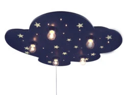 Niermann Deckenleuchte Mit Fluoreszierenden Sternen & Schlummerlicht, WOLKE XXL