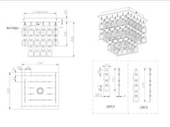 Reality Leuchten Deckenleuchte QUADRATO Eckig Mit Glamourösen Chrombehang 24x24cm -Bestes Beleuchtungs Geschäft deckenleuchte quadrato eckig mit glamouroesen chro 3