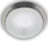 Niermann Deckenleuchte Rund, Schliffglas Satiniert, Dekorring Nickel Matt, Ø 35cm -Bestes Beleuchtungs Geschäft deckenleuchte rund schliffglas satiniert dekorring