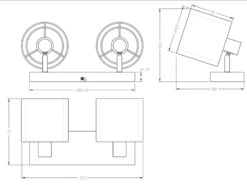 Trio Leuchten Deckenstrahler BURTON 2 Flammig Stoff Organza Transparent Schwarz Innen Weiß -Bestes Beleuchtungs Geschäft deckenstrahler burton 2 flammig stoff organza tran 4