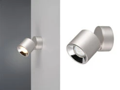 Trio Leuchten Deckenstrahler GUAYANA Silber 1 Spot Schwenkbar Ø 9cm