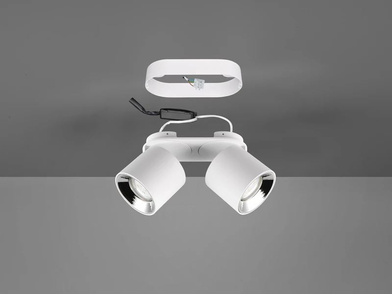 Trio Leuchten Deckenstrahler GUAYANA Weiß 2 Spots Schwenkbar Breite 18cm 8 Trio Leuchten Deckenstrahler GUAYANA Weiß 2 Spots Schwenkbar Breite 18cm – Bild 6