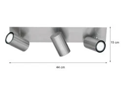 Trio Leuchten Deckenstrahler MARLEY Aus Nickel Mattem Metall Mit 3 Schwenkbaren GU10 Spots -Bestes Beleuchtungs Geschäft deckenstrahler marley aus nickel mattem metall mit 2