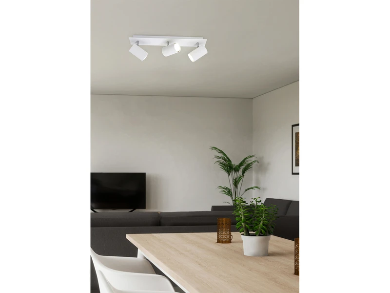 Trio Leuchten Deckenstrahler MARLEY Aus Weißem Metall Mit 3 Schwenkbaren GU10 Spots 5 Trio Leuchten Deckenstrahler MARLEY Aus Weißem Metall Mit 3 Schwenkbaren GU10 Spots – Bild 3